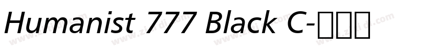 Humanist 777 Black C字体转换